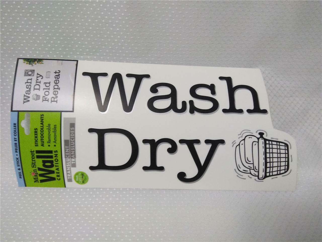 Charming Laundry Room Wall or Washer Decal*Peel & Stick*Removable*Translucent