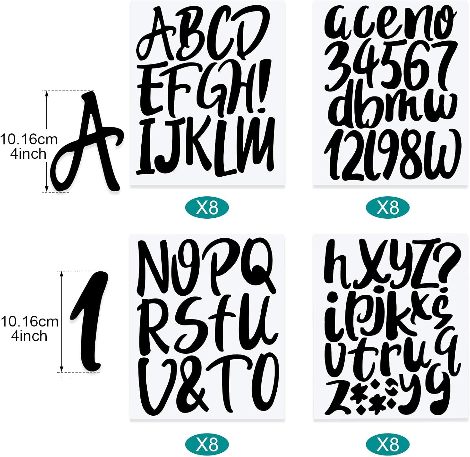 Self Adhesive Vinyl Letters – 576 Pieces, Alphabet