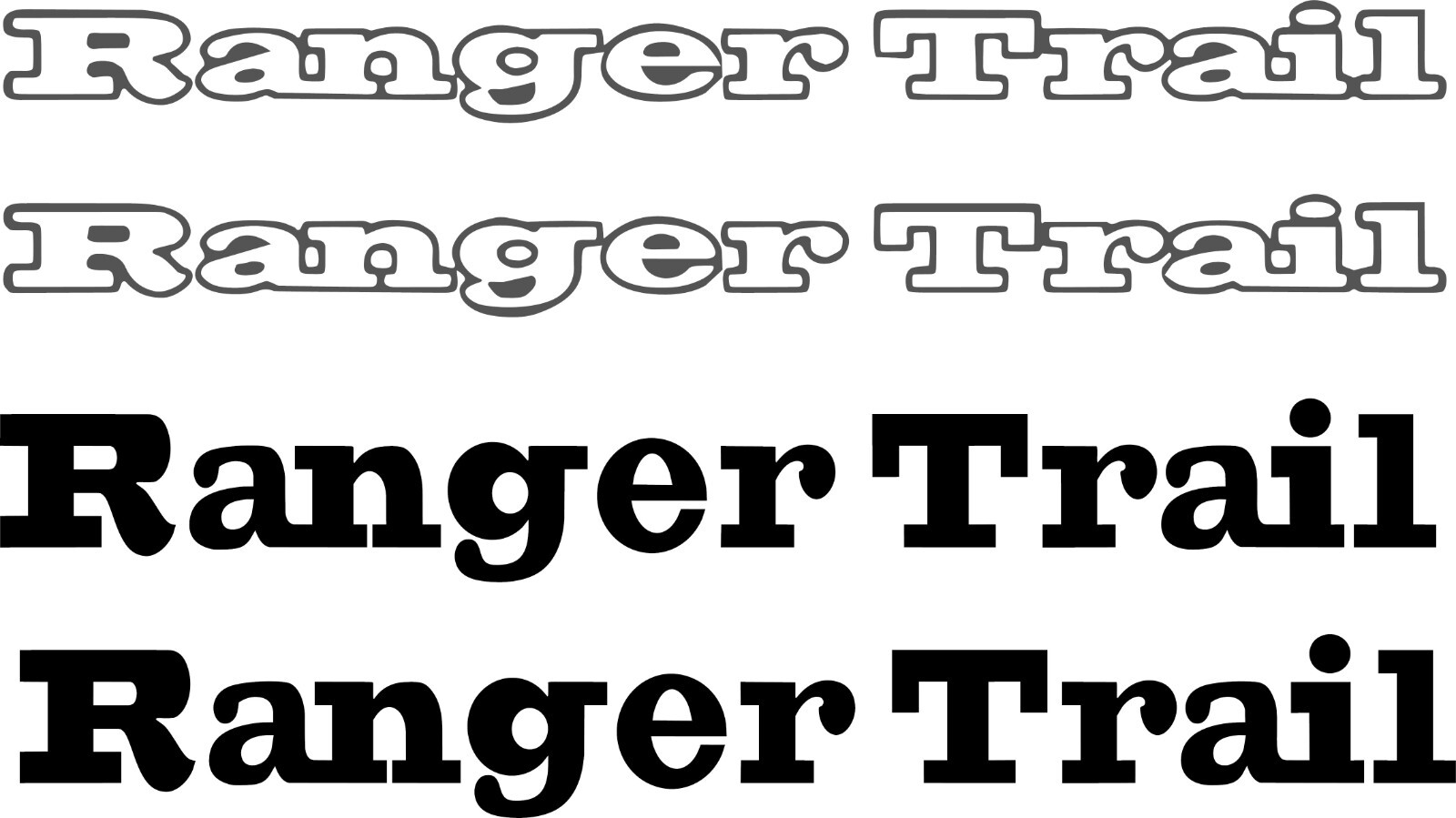 RANGER TRAIL Outdoor Sporting Fishing Boating Vinyl Die-Cut Decals