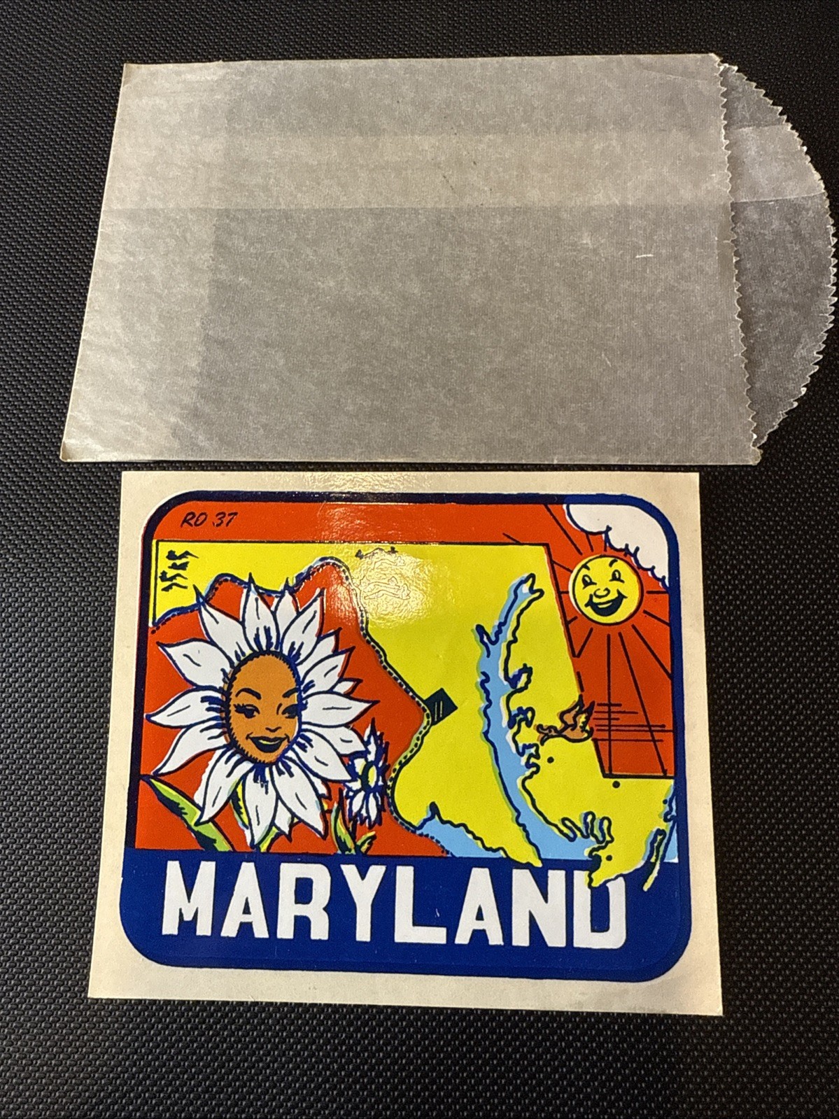 Maryland State Vintage 1960s Decal in sleeve by Lindgren – Turner RD 37