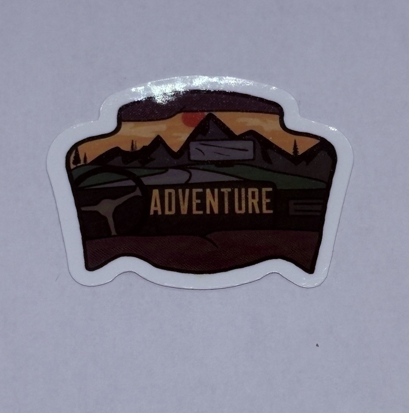 “Adventure” Sticker Camp Hike Abstract Art Tour Travel Decal Vinyl Souvenir Tc6