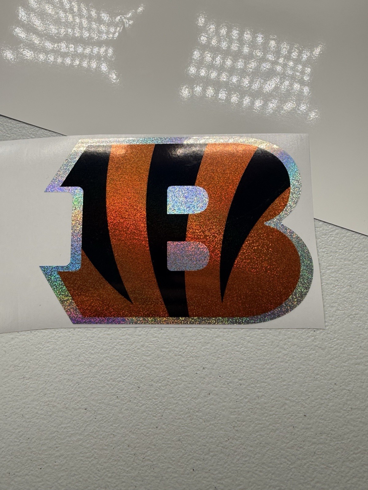Cincinnati Bengals Holographic Tiny Sparkle Vinyl Decal