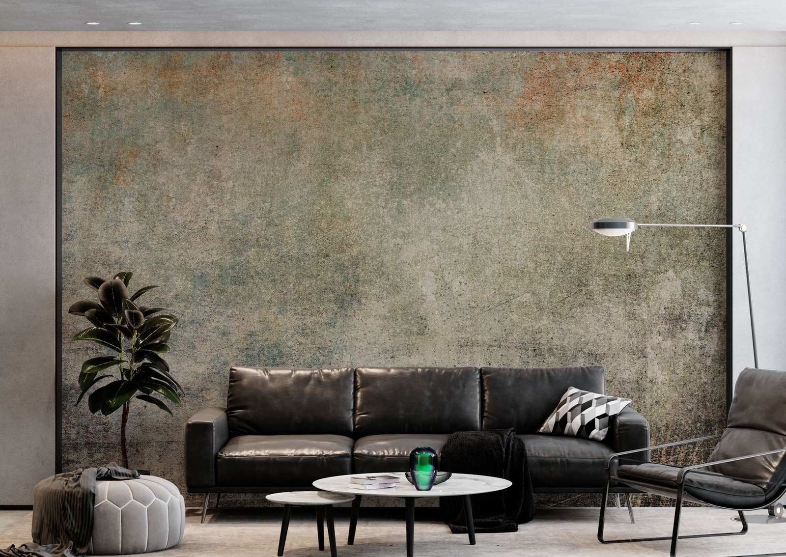 Rustic Concrete Wallpaper Wall Decor. Modern Minimalistic Self Adhesive Peel and