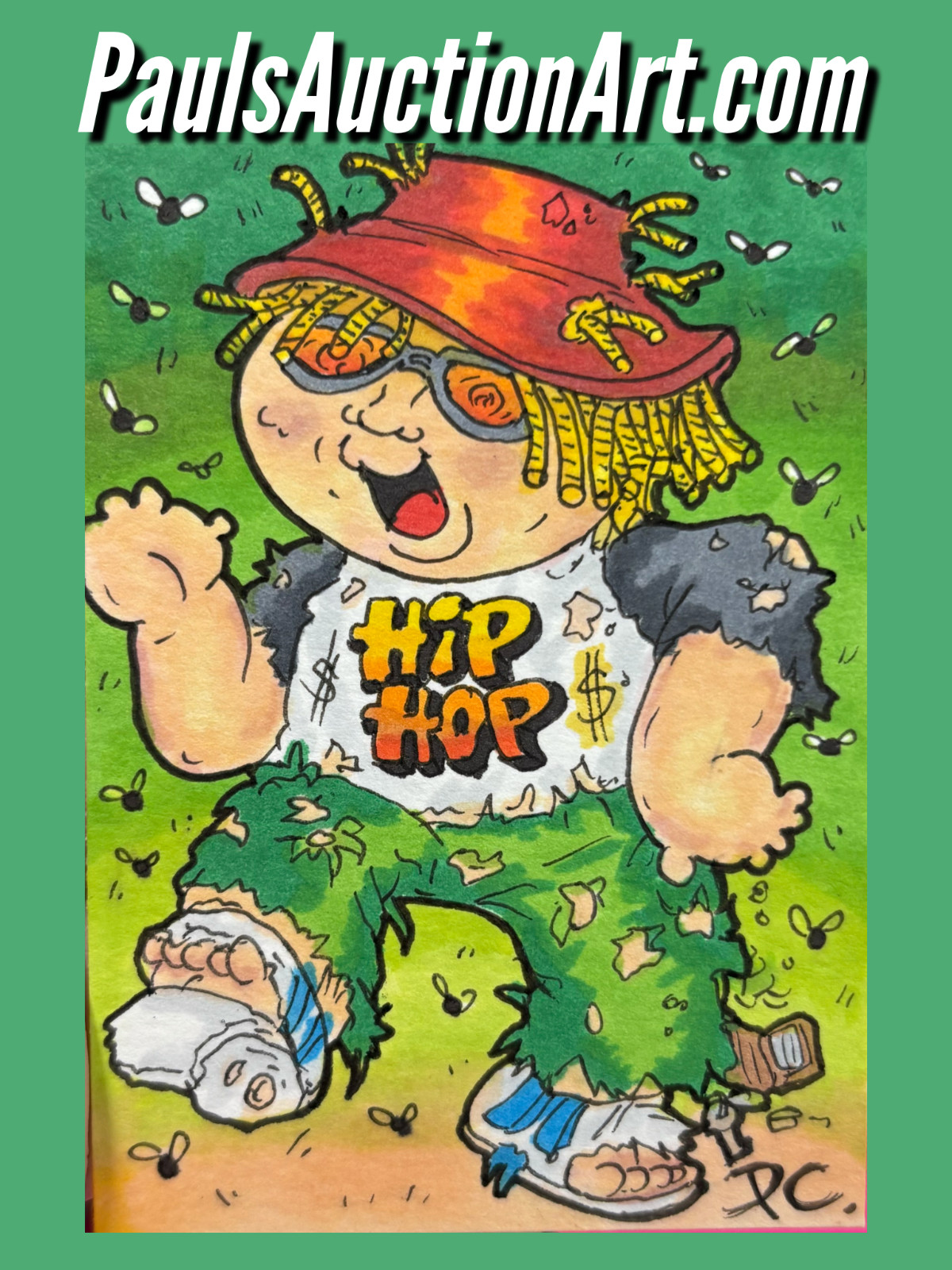 Pauls Auction Art Decal GPK Hand Me Don 3.5″ Indoor/Outdoor Glossy Vinyl Sticker