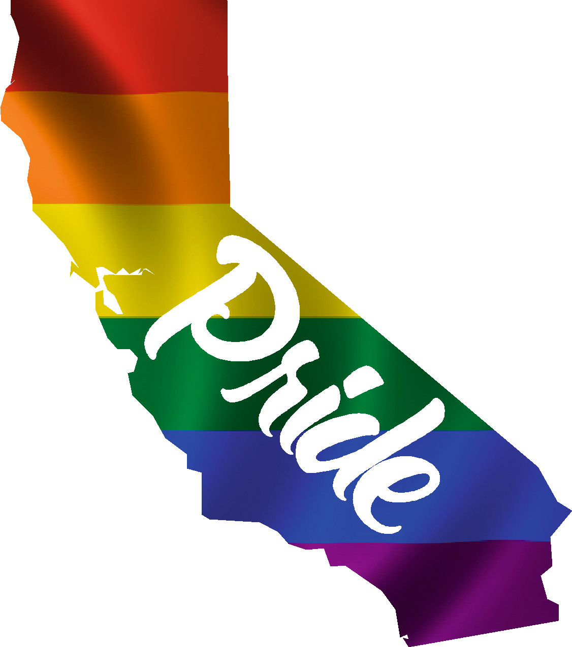 California State Pride Flag – 3.75″ x 4.25″ Vinyl Decal Sticker ebn-sp1705