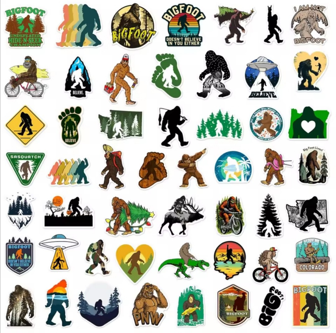 20 PCS Bigfoot Sasquatch Yeti 2 Stickers BRAND NEW