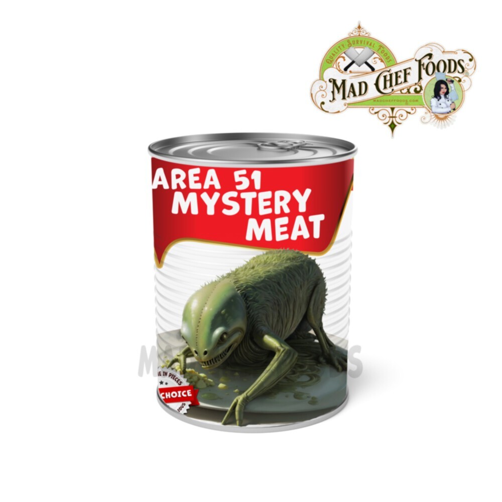 FUNNY CHRISTMAS Area 51 Mystery Meat Label STOCKING STUFFER Joke Gag Gift Santa