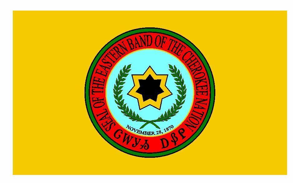 Eastern Band of Cherokee Indians Flag Sticker Decal F643