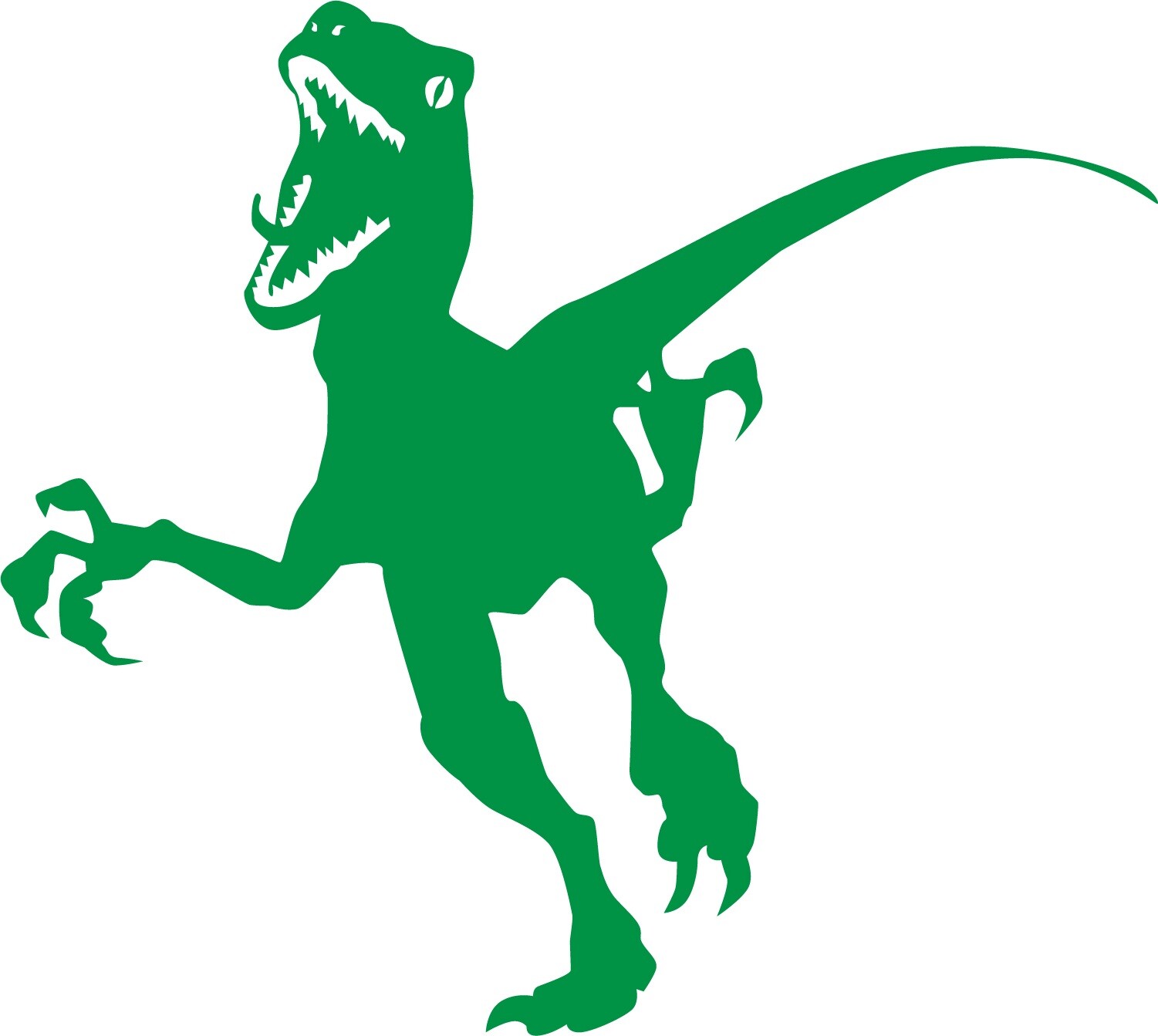 Dinosaur Velociraptor 5, Jurassic Period 4-21″ wide Die Cut Vinyl Decal Sticker