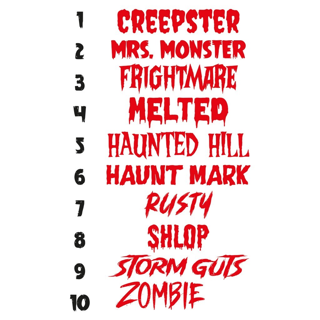 Custom Horror Vinyl Decals – Personalized Halloween Names & Scary Phrases