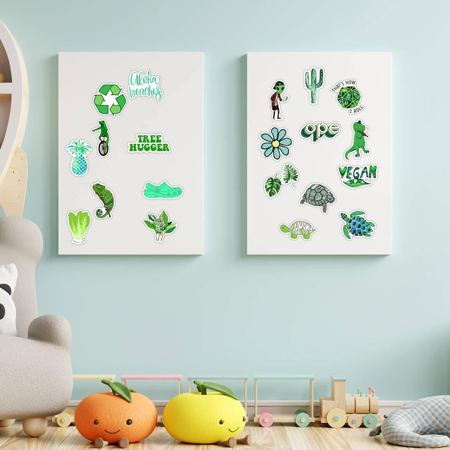 100PCS Earth Day Stickers, Environmental Protection Vinyl Waterproof Stickers fo