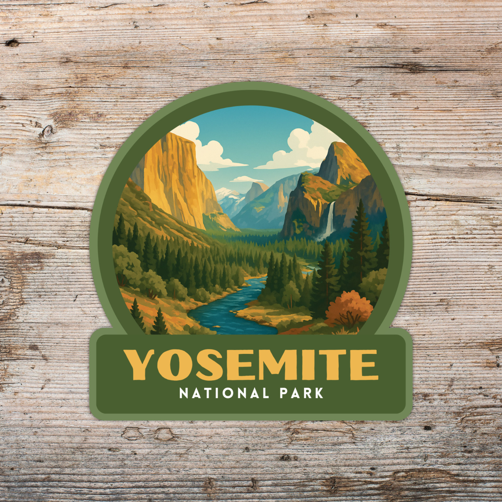 Yosemite National Park Sticker Vinyl Decal Laptop Water Bottle Cooler