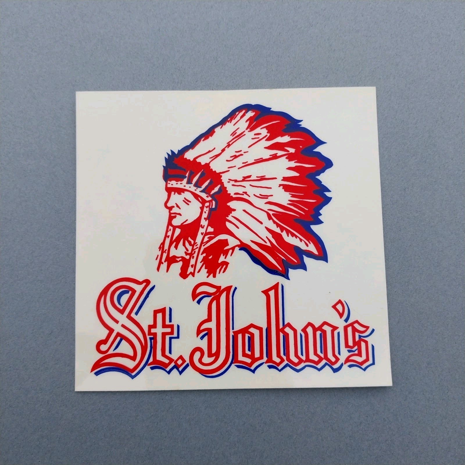 St John’s University Queens New York 3 3/4″ Old Mascot Transparent Sticker Decal