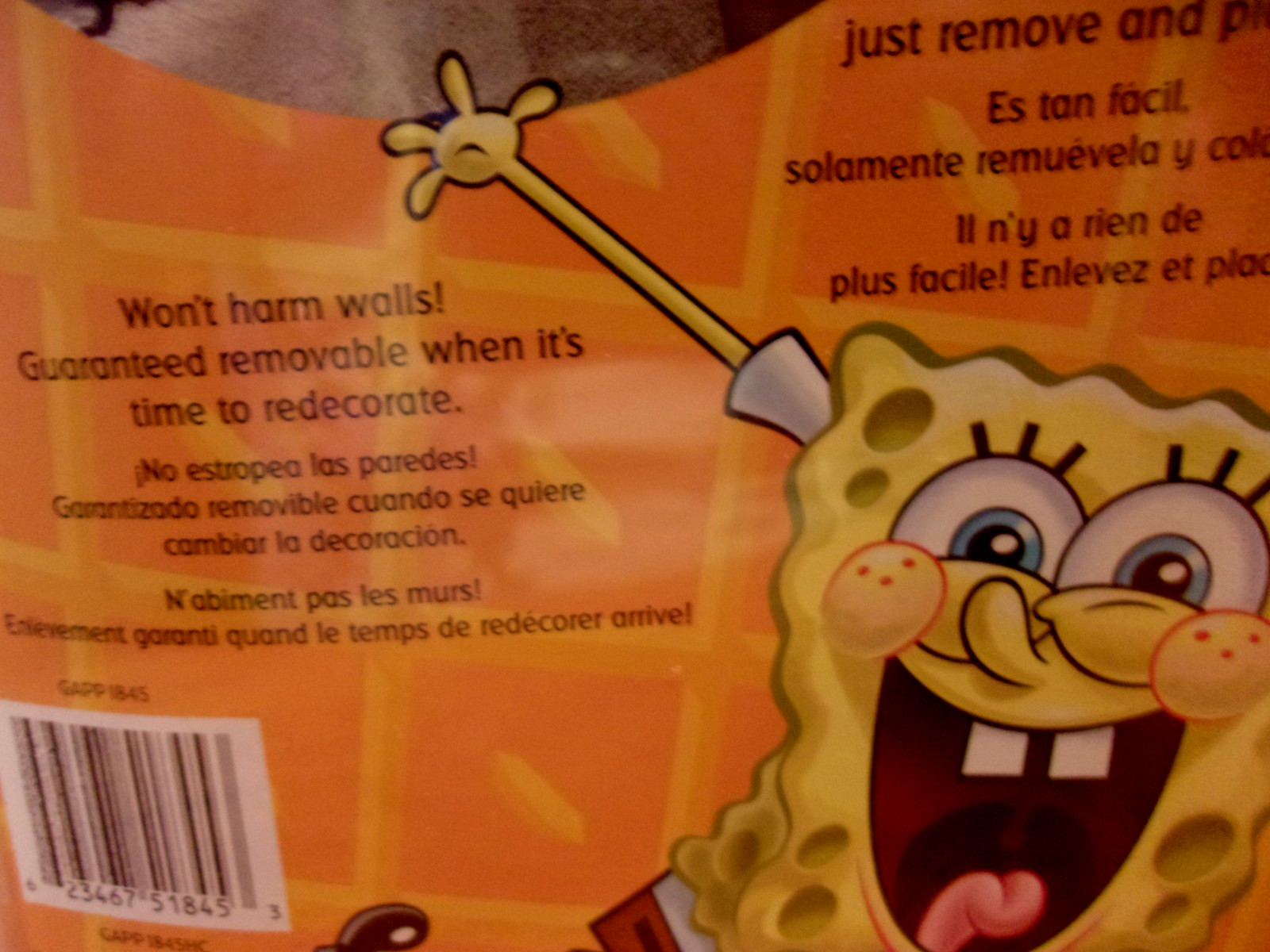 Spongebob Squarepants Wall Decal Set- New