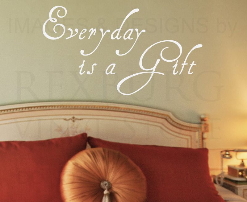 Wall Sticker Decal Quote Vinyl Art Removable Lettering Everyday is a Gift IN36