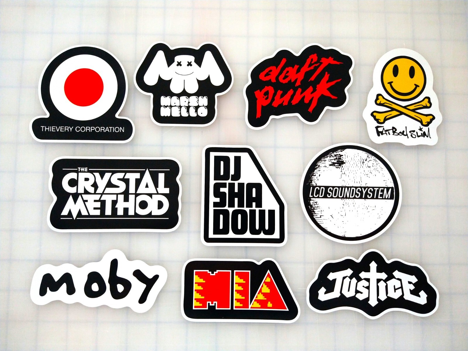 Electronic Dance Indie Vinyl Sticker Lot (10 Pack) SET 2 rave edm dnb edc pop