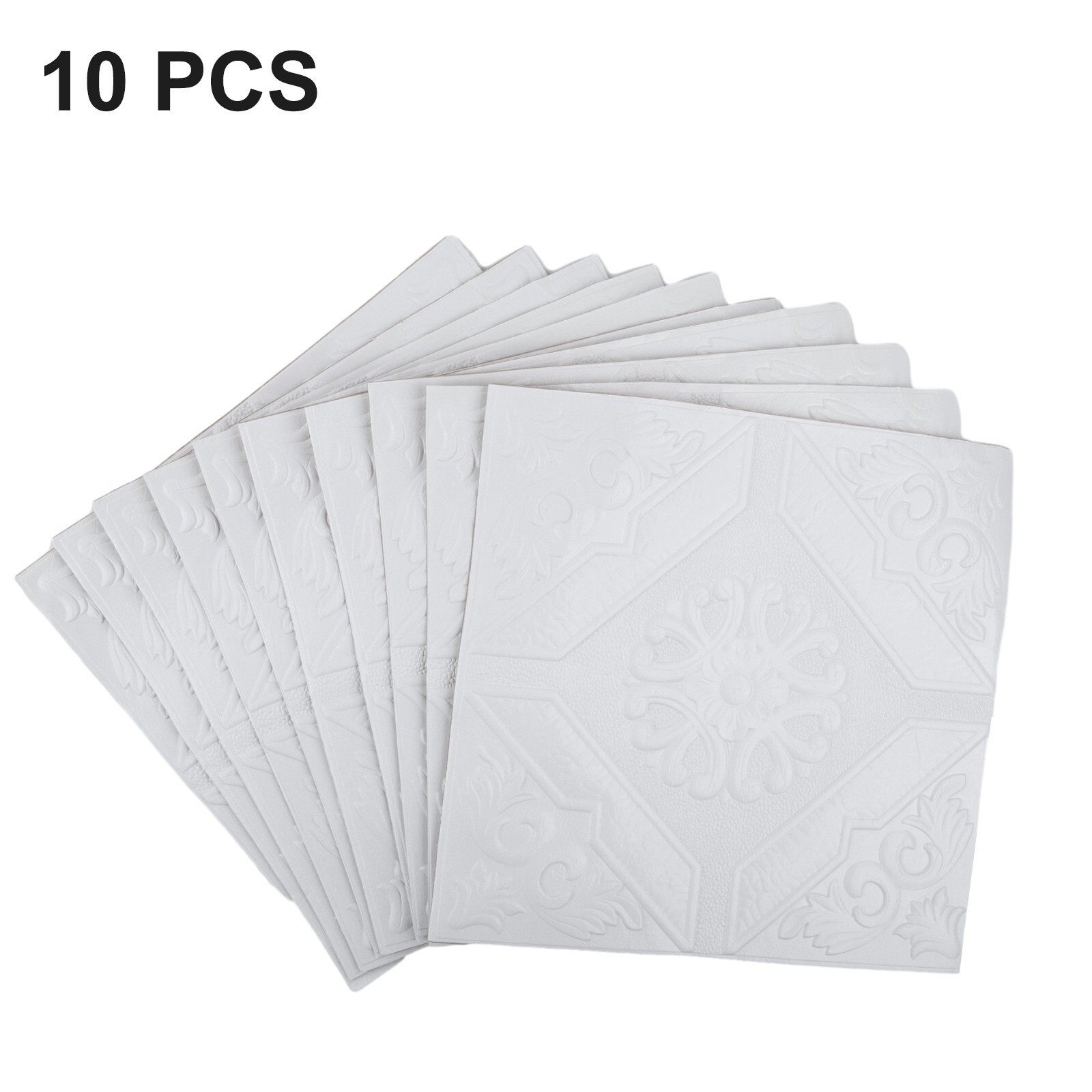 10pcs 3D Tile Brick Wall Sticker,Self Adhesive Waterproof Foam Panel Wallpapers