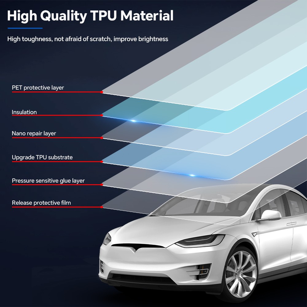 For Tesla Model X 2016-2021 PreCut Paint Protection Film Clear Bra PPF Kit