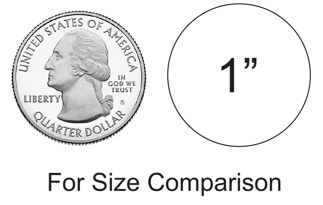 1″ Silver Round Label Dots Stickers Color Coding Inventory 1 Inch Dot