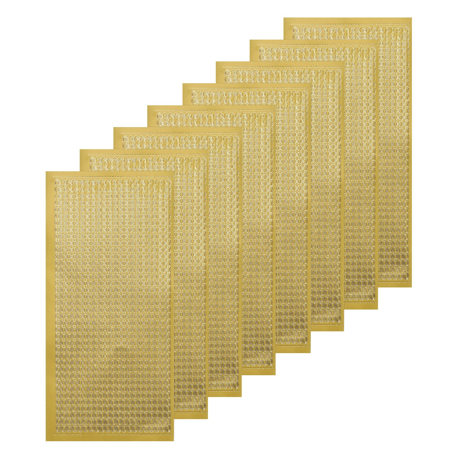 8 Sheets Art Stickers Decals Gold Chains Sticker Self Adhesive for Scrapbook