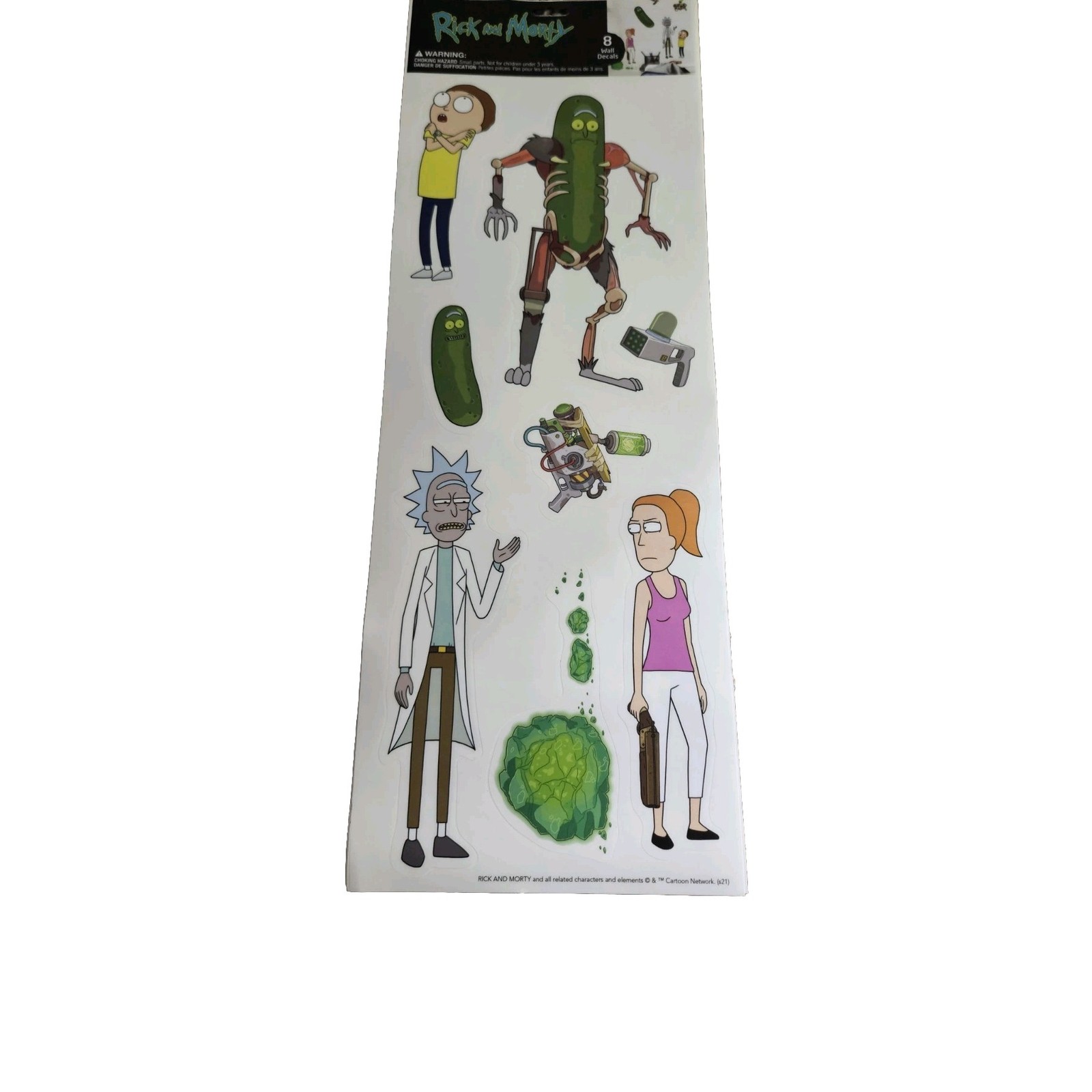 RoomMates Rick and Morty Wall Decals Removable Peel & Stick Decor NEW Pickle TV