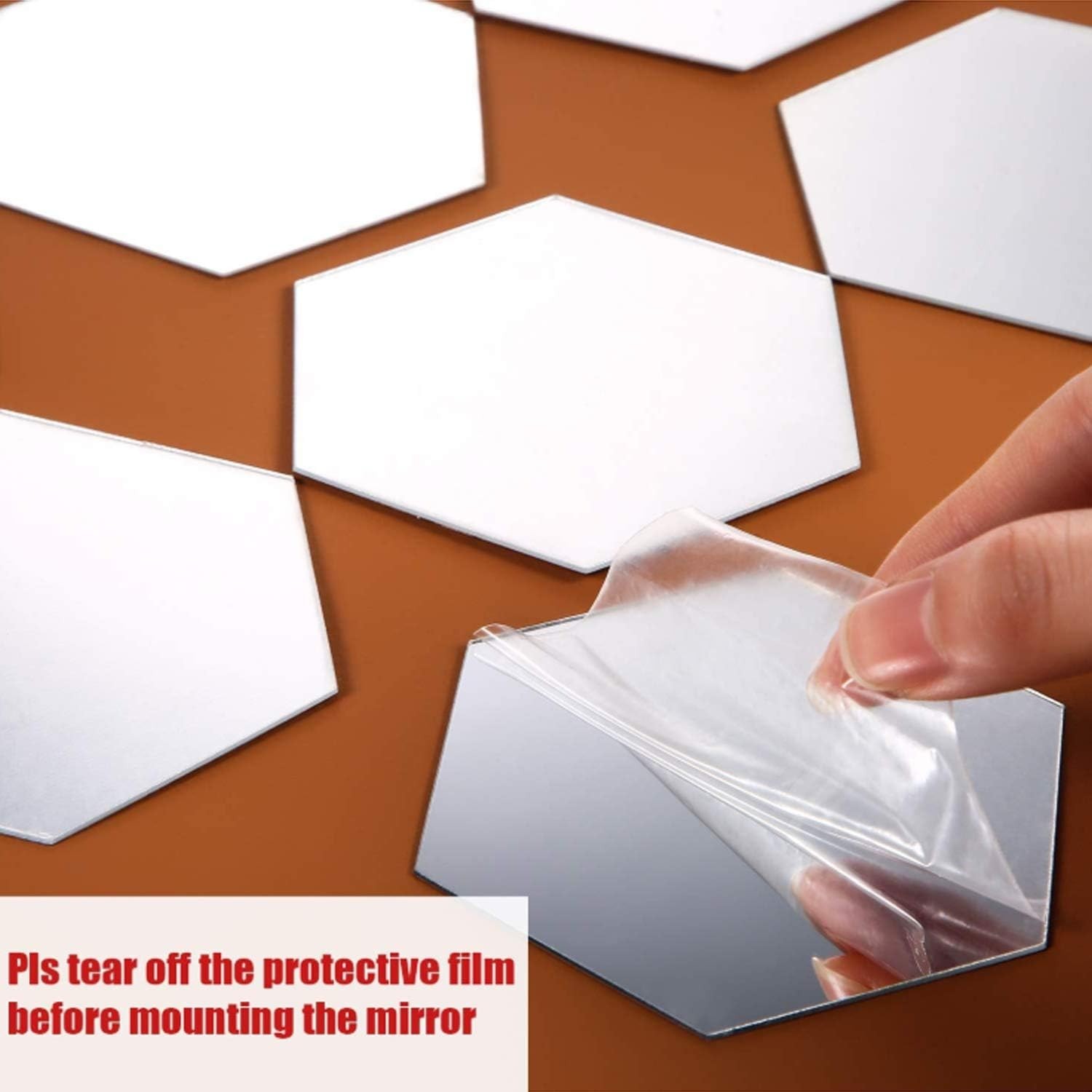 Modern 32-Piece Hexagonal Acrylic Mirror Stickers – Elegant Home Decor Solution