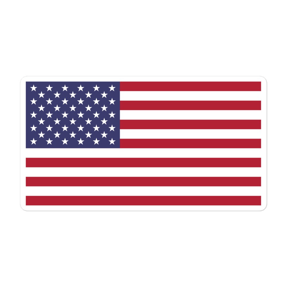 Large 5.5″x3″ American Flag Vinyl Decal Sticker Printed In The USA
