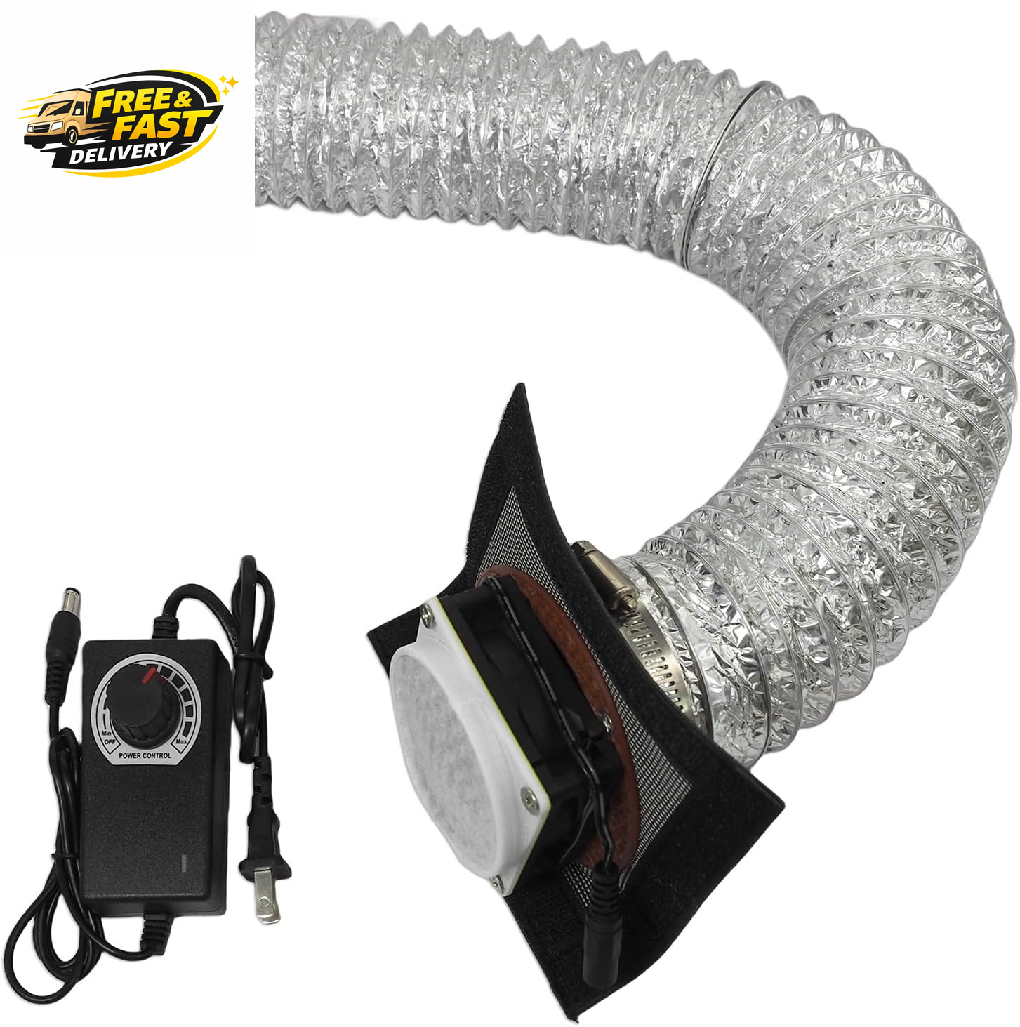Upgrade 3-Layers Filter System Smoke Exhaust Kit with 5000RPM Fan and Speed Cont