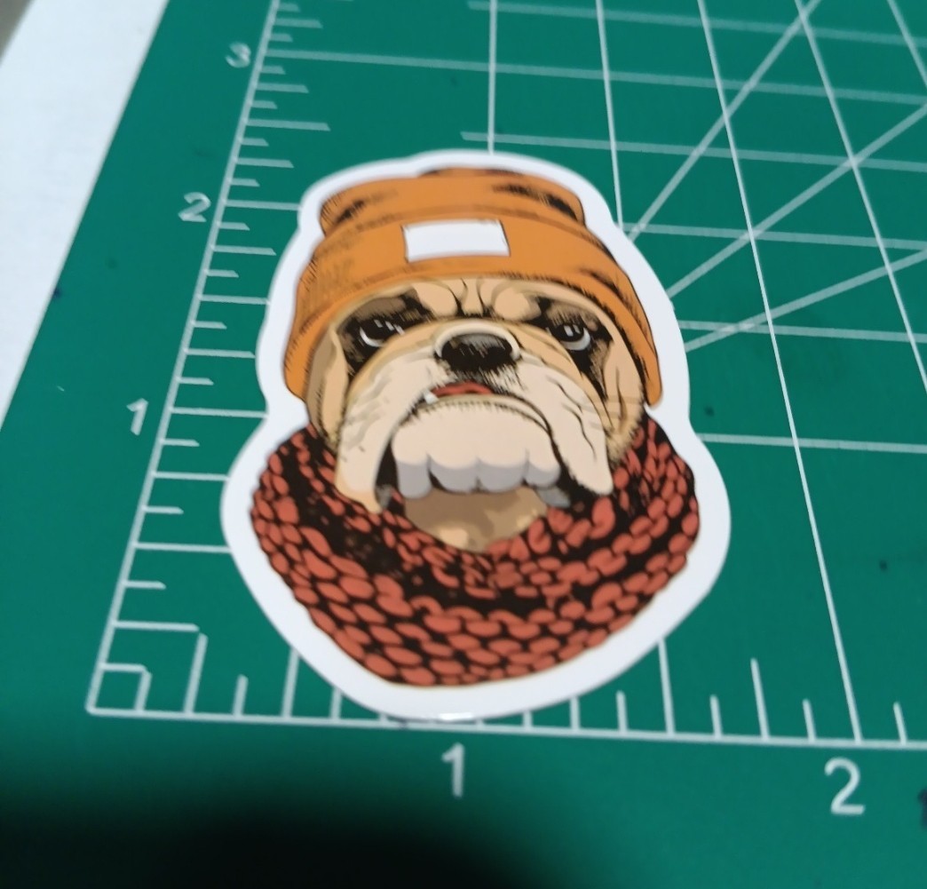 BULLDOG STICKER X DIE-CUT VYNIL STICKER X 3X2 INCHES STICKER