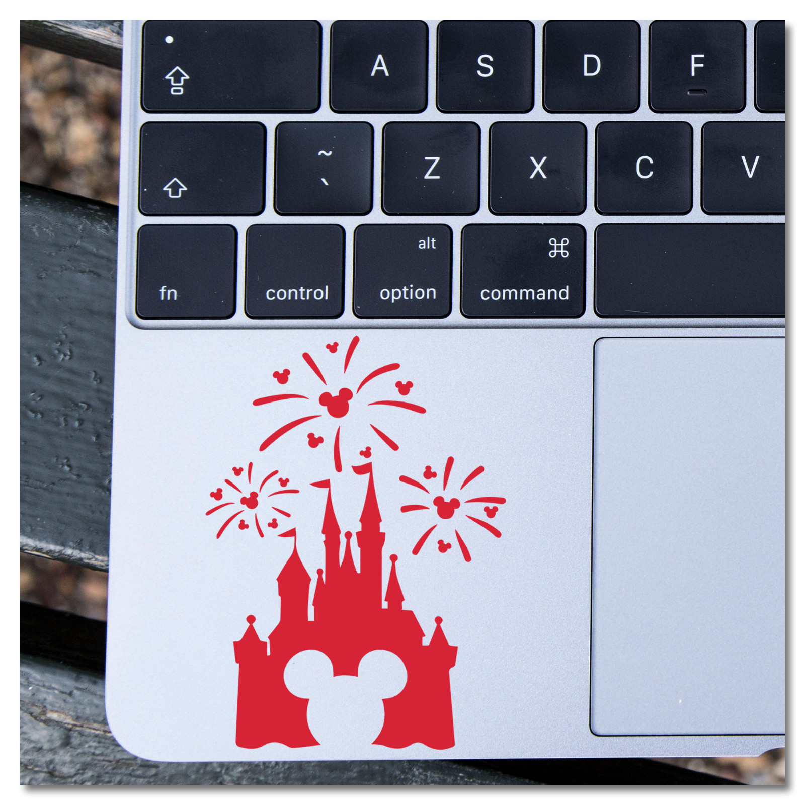 6″ Disney Castle Hidden Mickey Fireworks Vinyl Decal Sticker