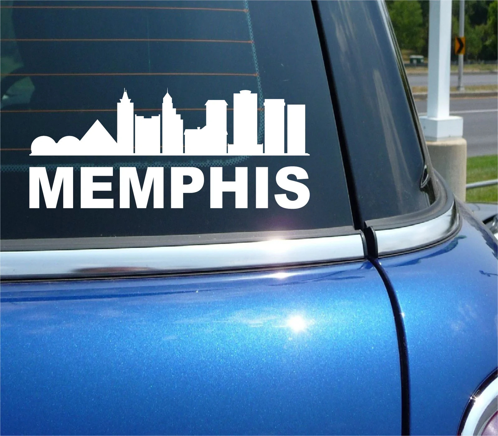 MEMPHIS TENNESSEE CITY SKYLINE CITYSCAPE CAR WALL DECAL BUMPER STICKER