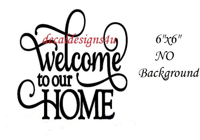 Welcome to our Home decal sticker for DIY 8″ glass block tile