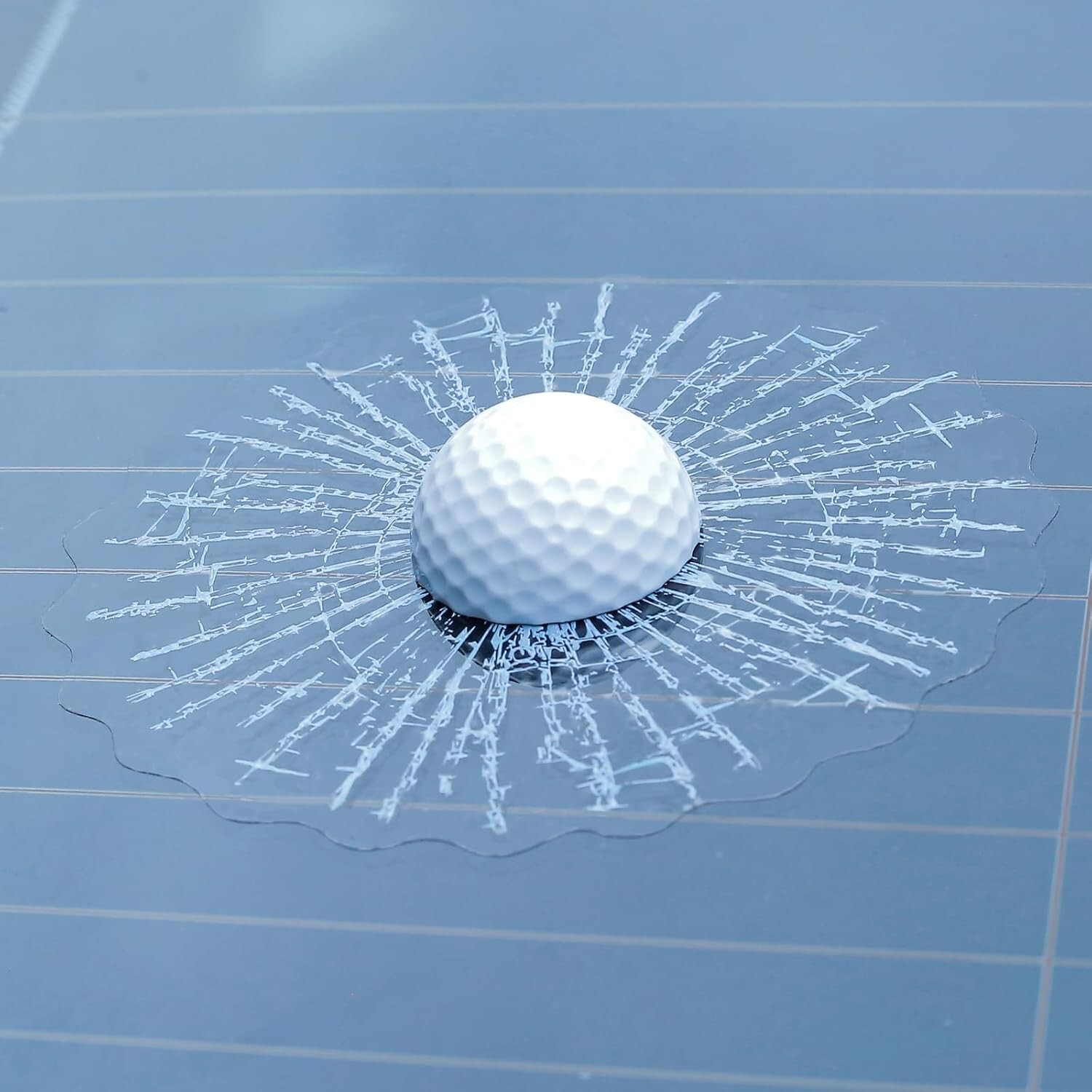 “3D Prank Tricky Broken Glass Sticker Car Window Ball Hits Self Adhesive Funny “