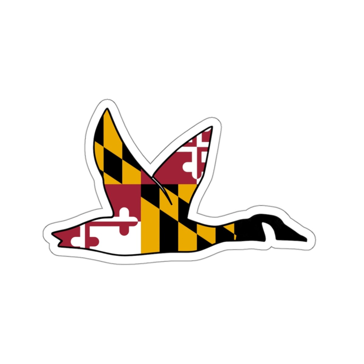 Maryland flag goose sticker- outdoor vinyl- multiple sizes