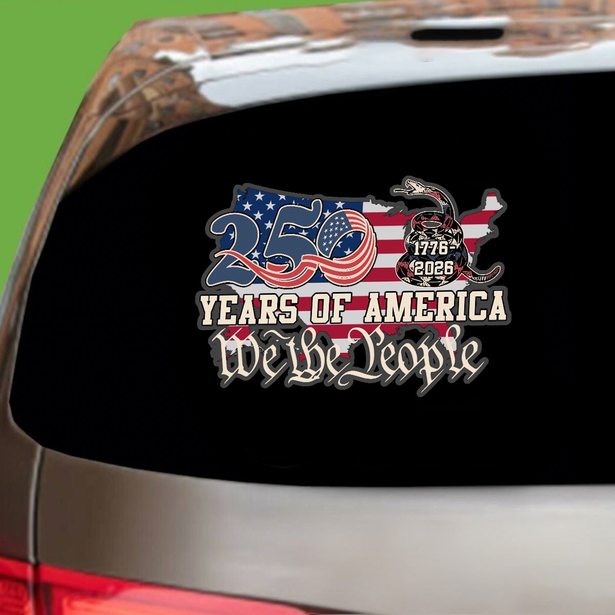 250 Years Of America We The People 250th Anniversary USA Flag Map Sticker Decal