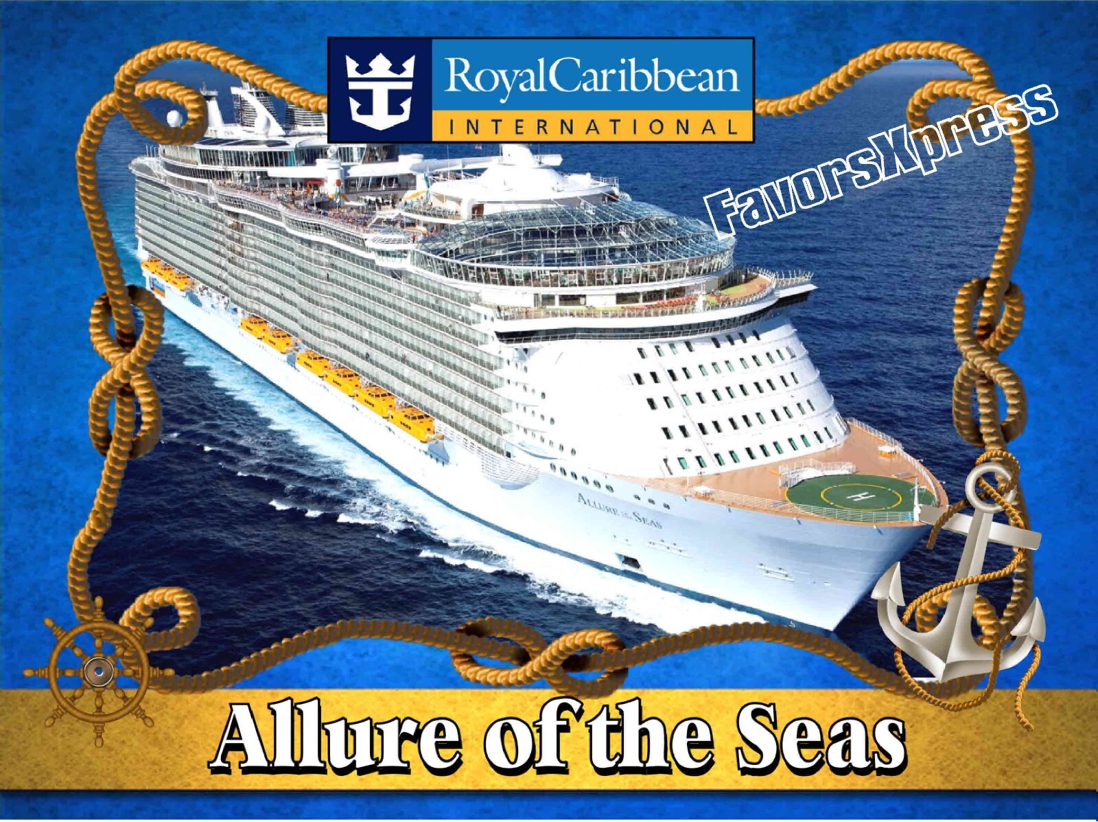ROYAL CARIBBEAN ALLURE OF THE SEAS CRUISE SHIP PHOTO MAGNET 4 X 3 INCHES