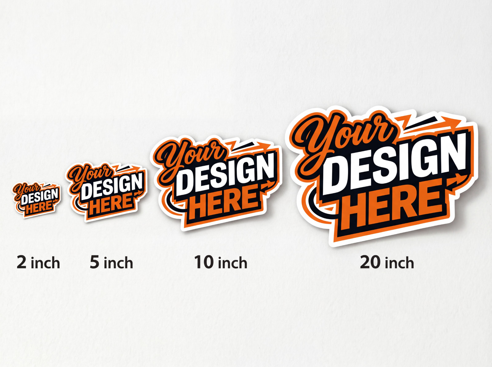 Custom Logo Stickers Vinyl Die Cut Decals Waterproof UV Resistant 2″-20″
