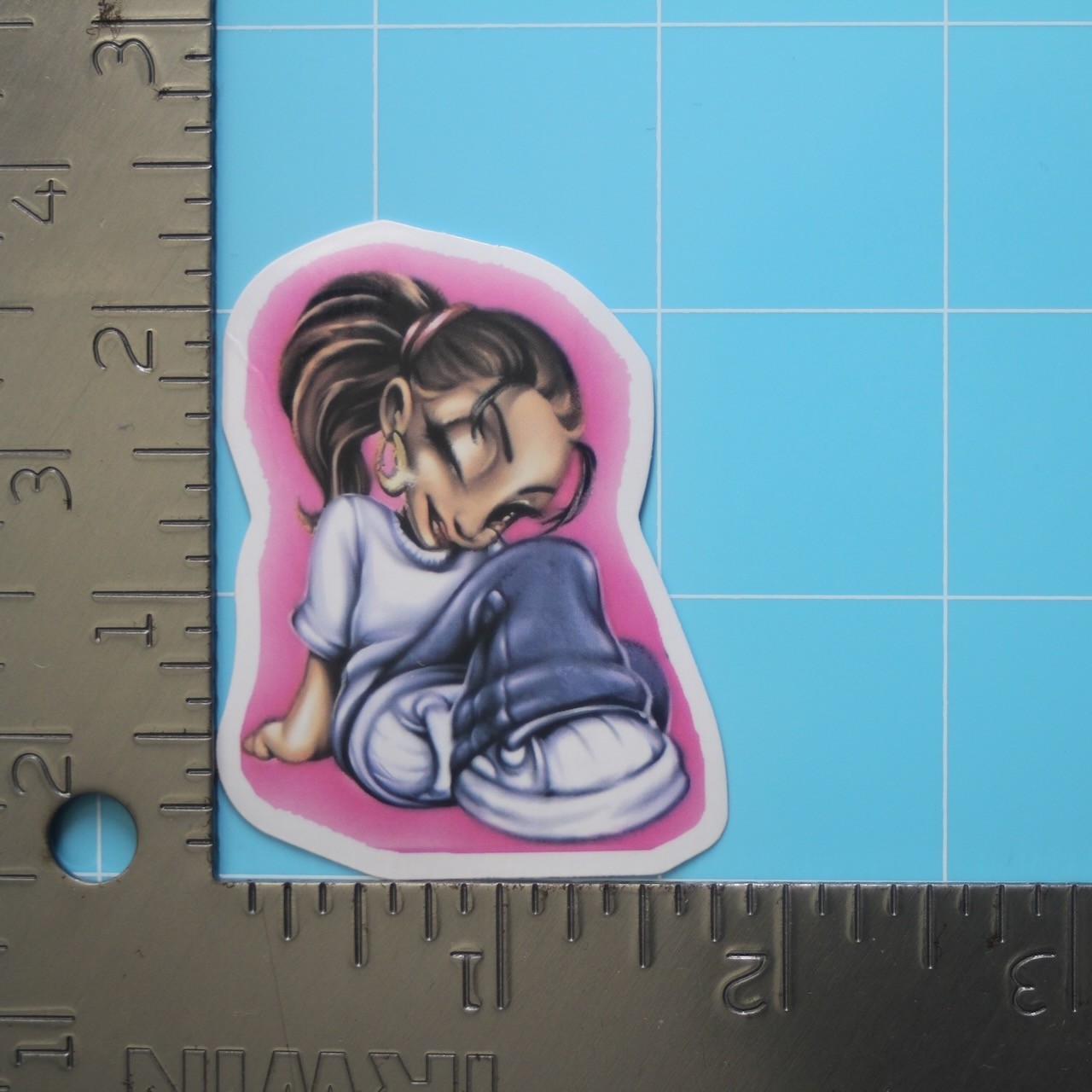 Lowrider Sticker (MEXICANA CHOLA GIRL) Chicano Vato Gangster, Gloss PVC Decal