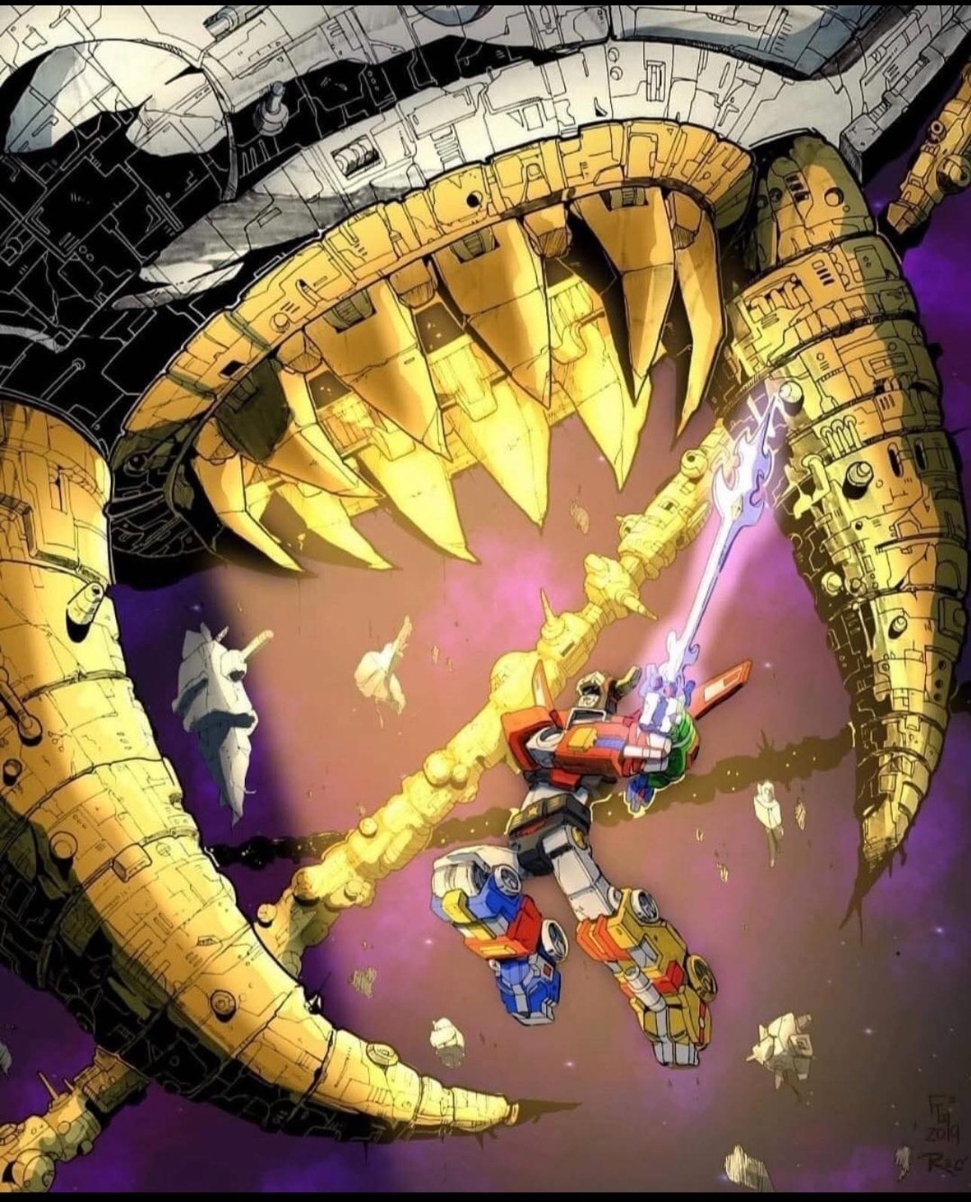 TRANSFORMERS X VOLTRON X CROSSOVER “VOLTRON VS UNICRON” X VYNIL HIGH-GLOSS STIC
