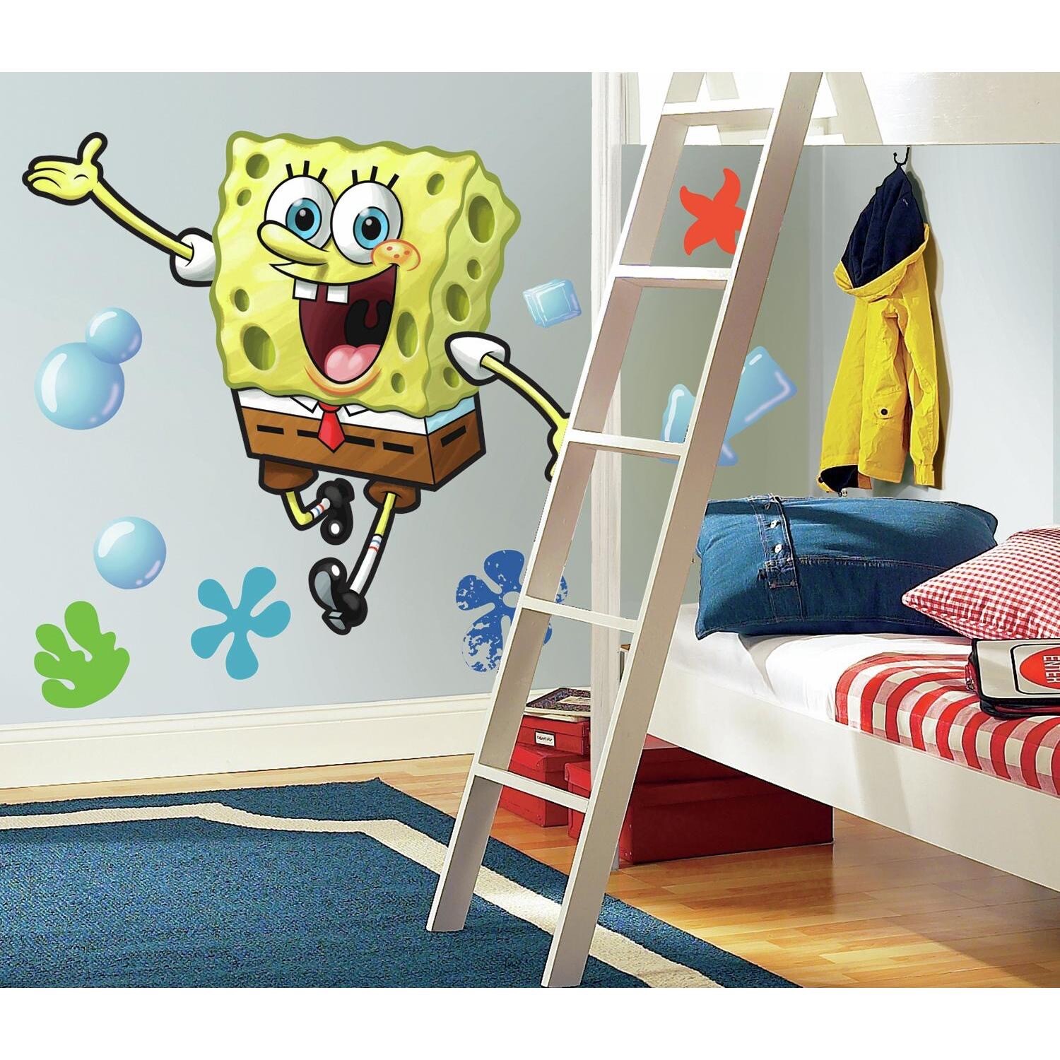 BiG SPONGEBOB SQUAREPANTS WALL DECAL Giant Nickelodeon Stickers Bedroom Mural