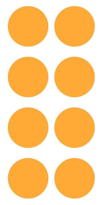 2″ Light Orange Round Label Dots Stickers Color Coding Inventory 2 Inch Dot