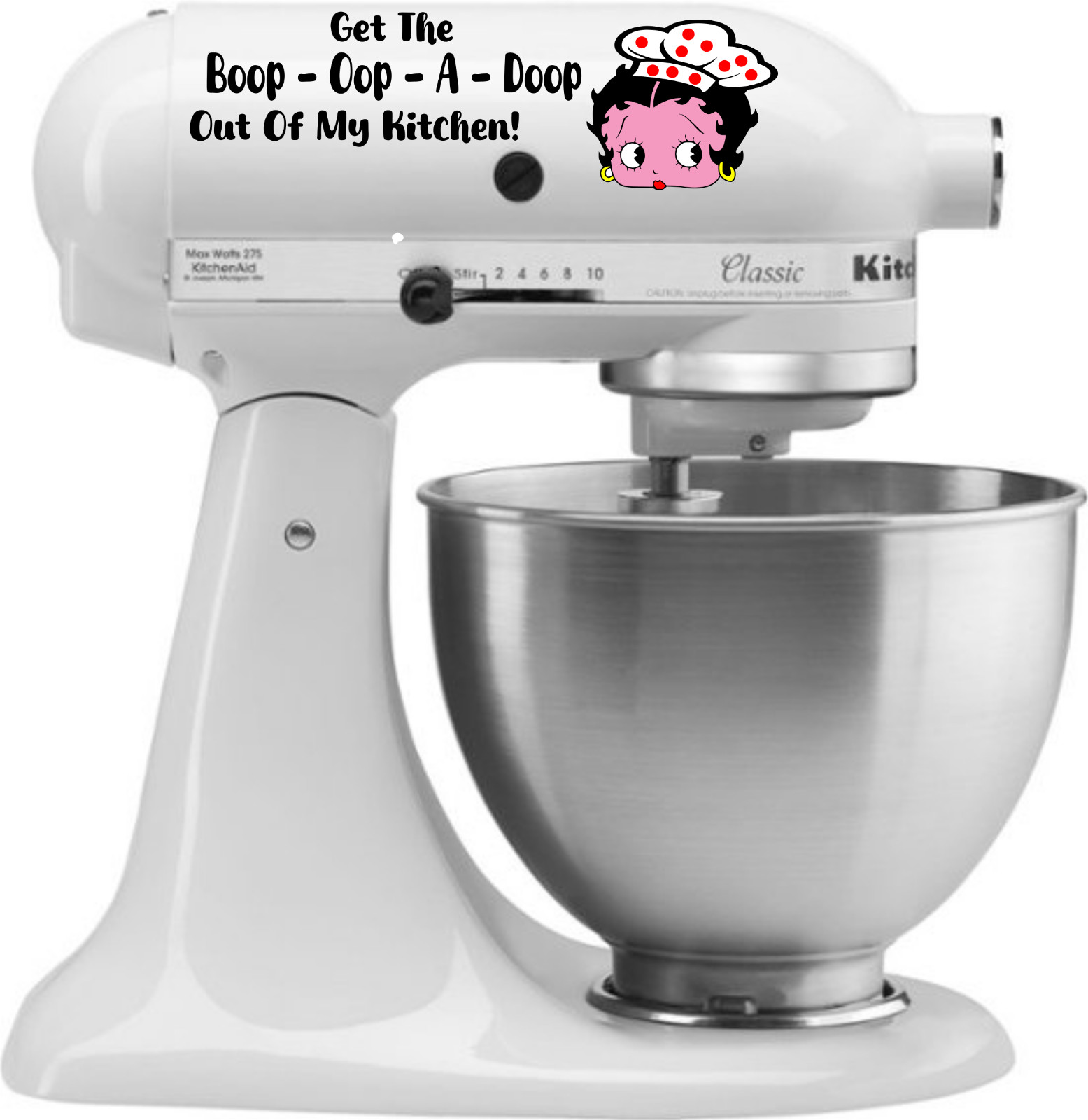 Betty Boop Kitchen Aid Decal Sticker: Bring Vintage Charm to Your Kitchen! #2016
