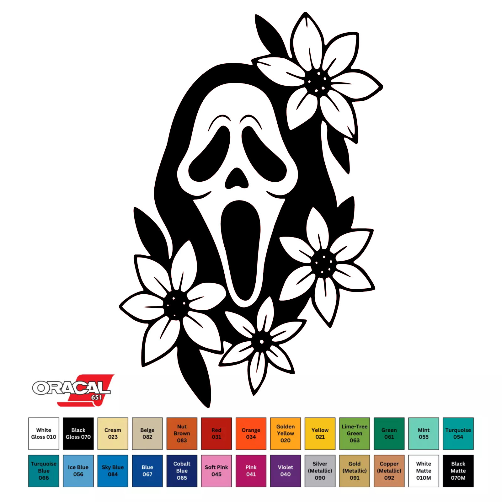Scream Ghostface Horror Die Cut Vinyl Decal Permanent Sticker 6″ CHOOSE COLOR