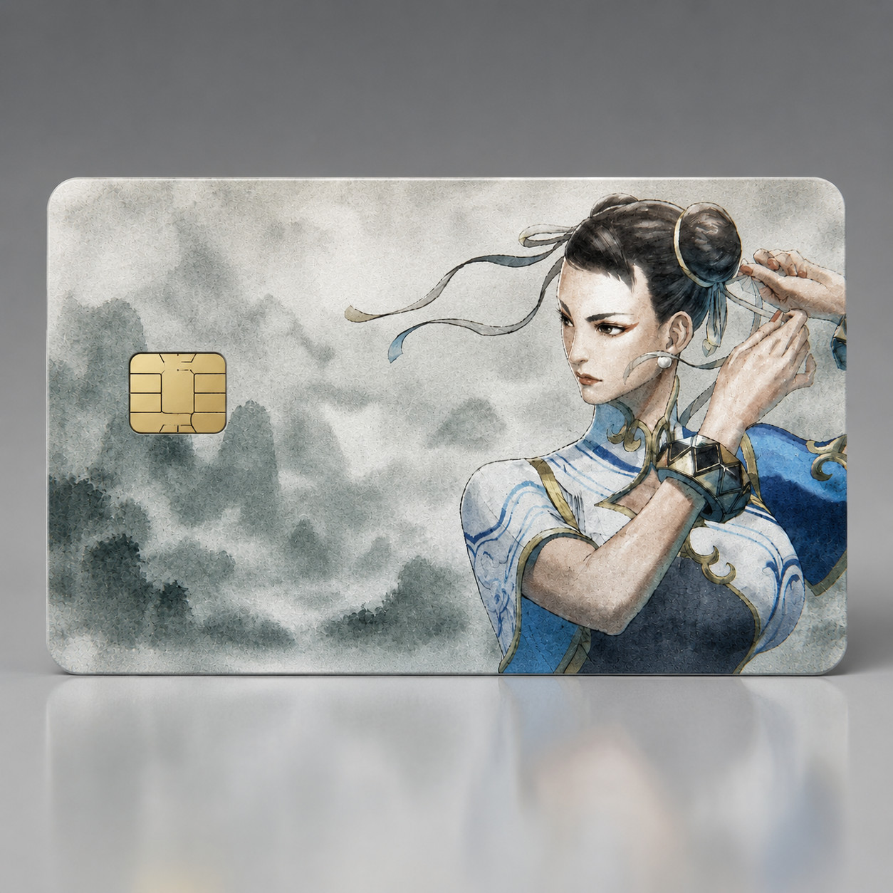 Chun-Li Side Profile Street Fighter Retro Games Debit Card Credit Card Skin