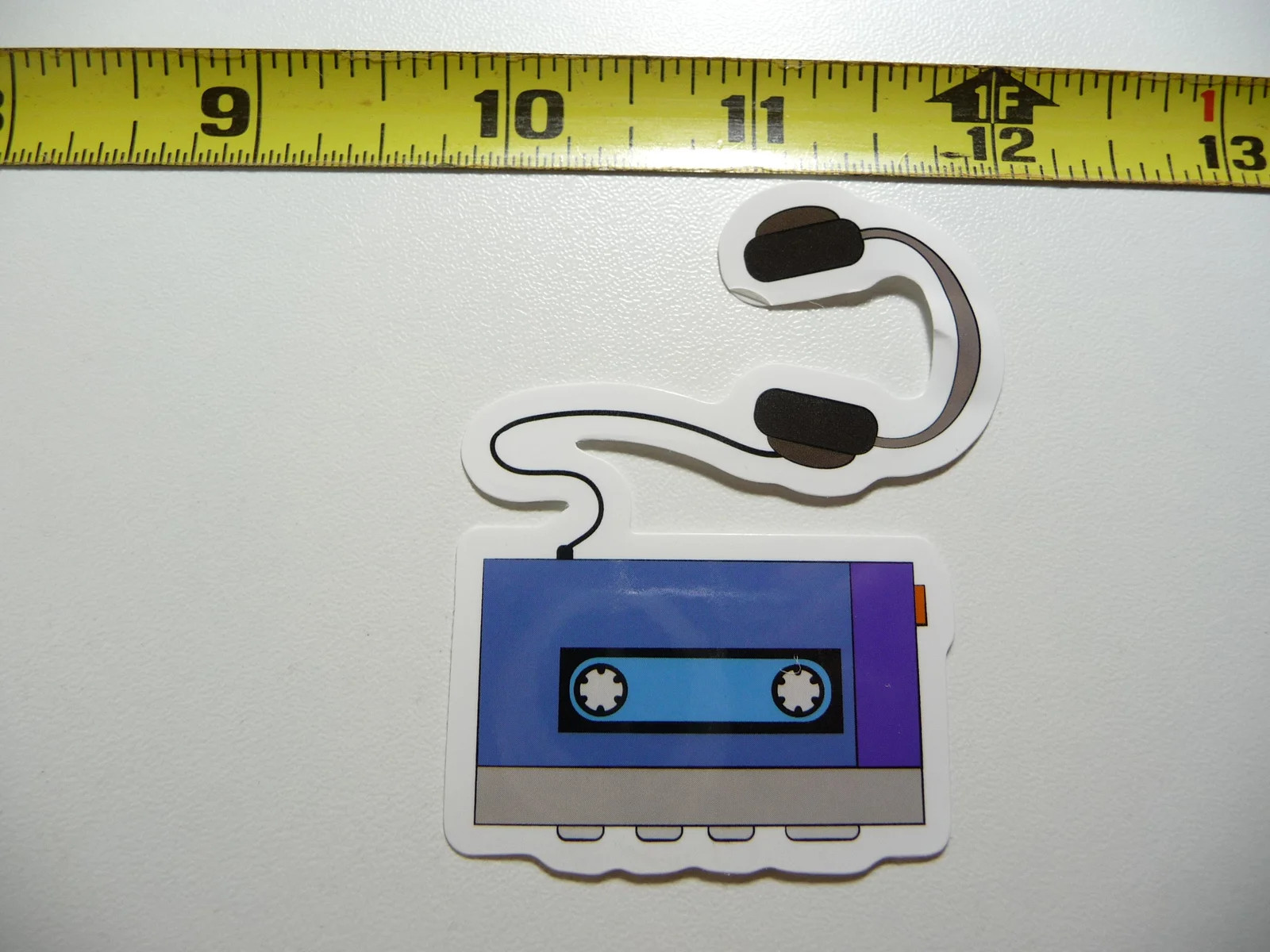 PORTABLE CASSETTE PLAYER HEADPHONES SMALL STICKER DECAL 80S 90S 1980S 1990S