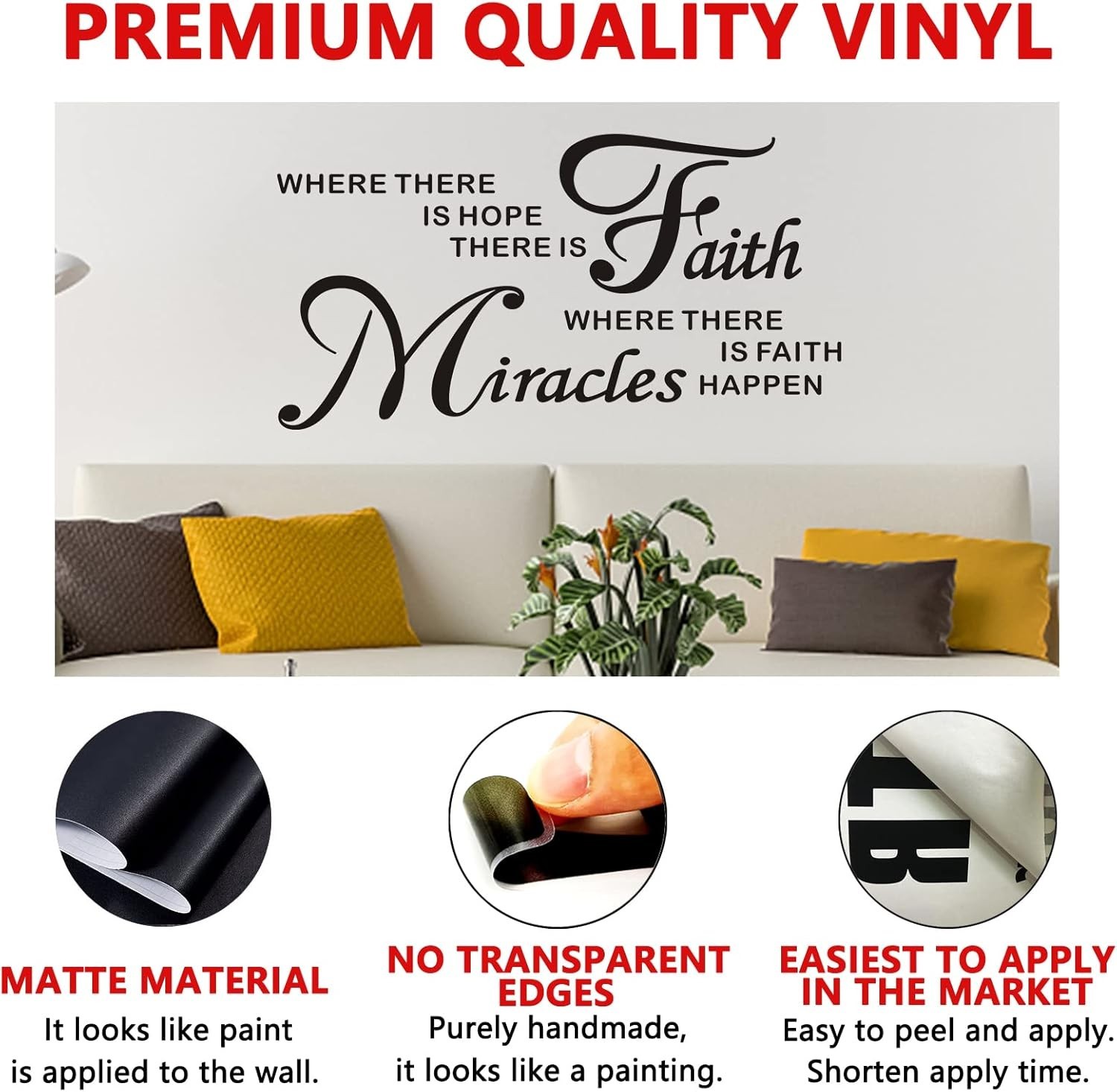 Inspirational Islamic Quotes Wall Sticker 21″ x 11″ – Art Deco Vinyl Decor