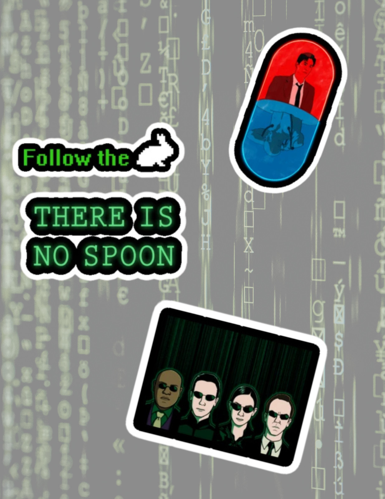 Matrix #2 90’s Movie 4pc Sticker Pack