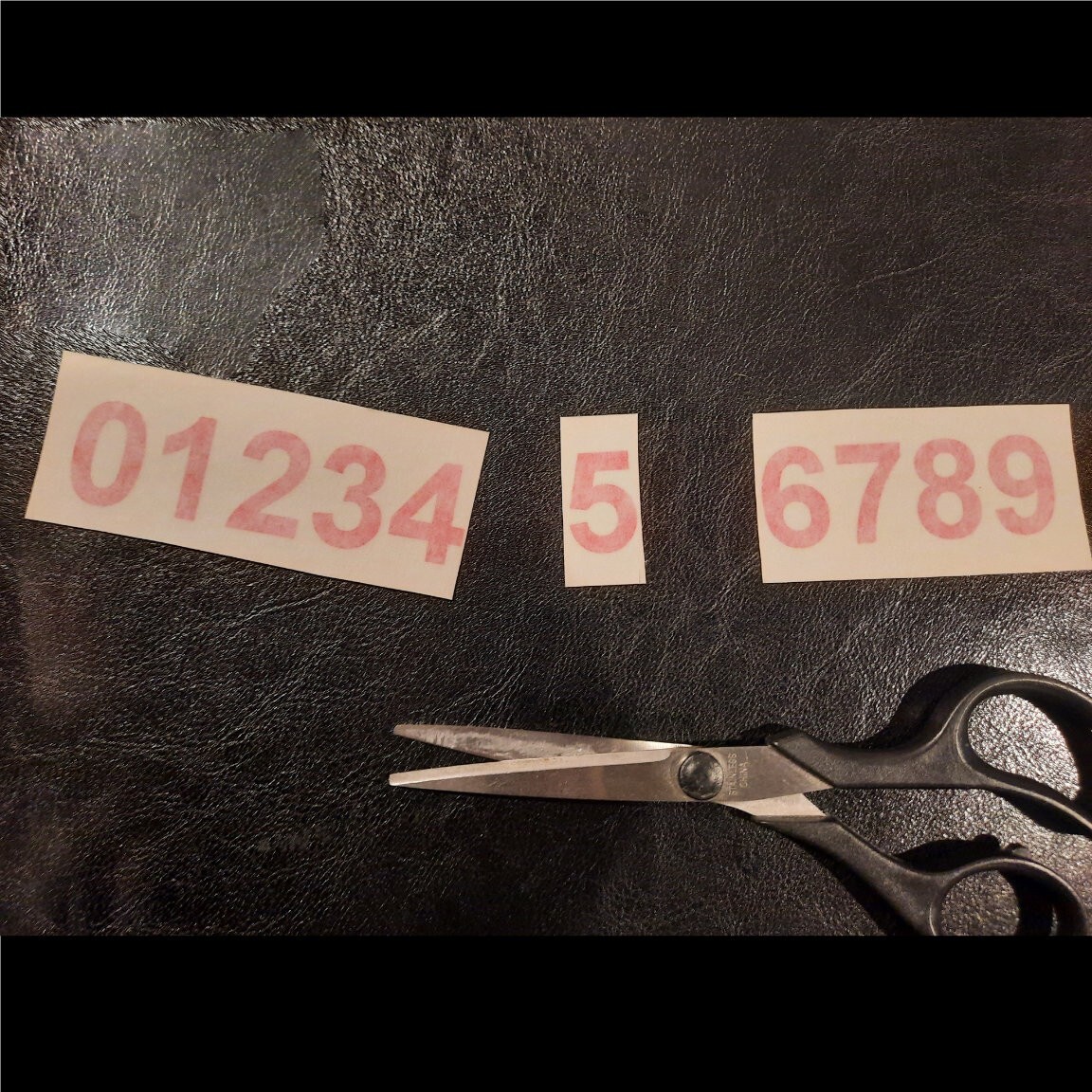 0 – 9 Number Decals Color: Gold – Select Size – 40 Stickers 4 of Each Number