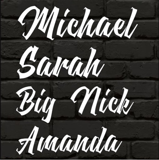 Custom Personalized Graffiti Tag Name Decal Sticker for Car Window Tumbler Wall