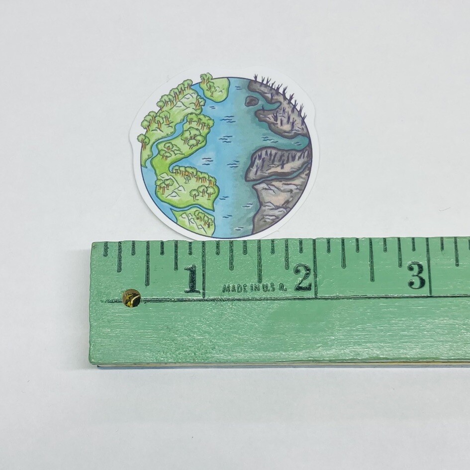 “Green Earth Vs Dead Earth” Sticker Decal Cute Funny Love Environment Art Tc6